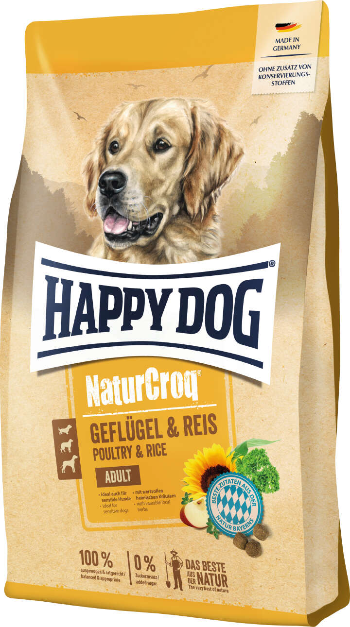 HAPPY DOG Hunde-Trockenfutter NaturCroq Geflügel & Reis